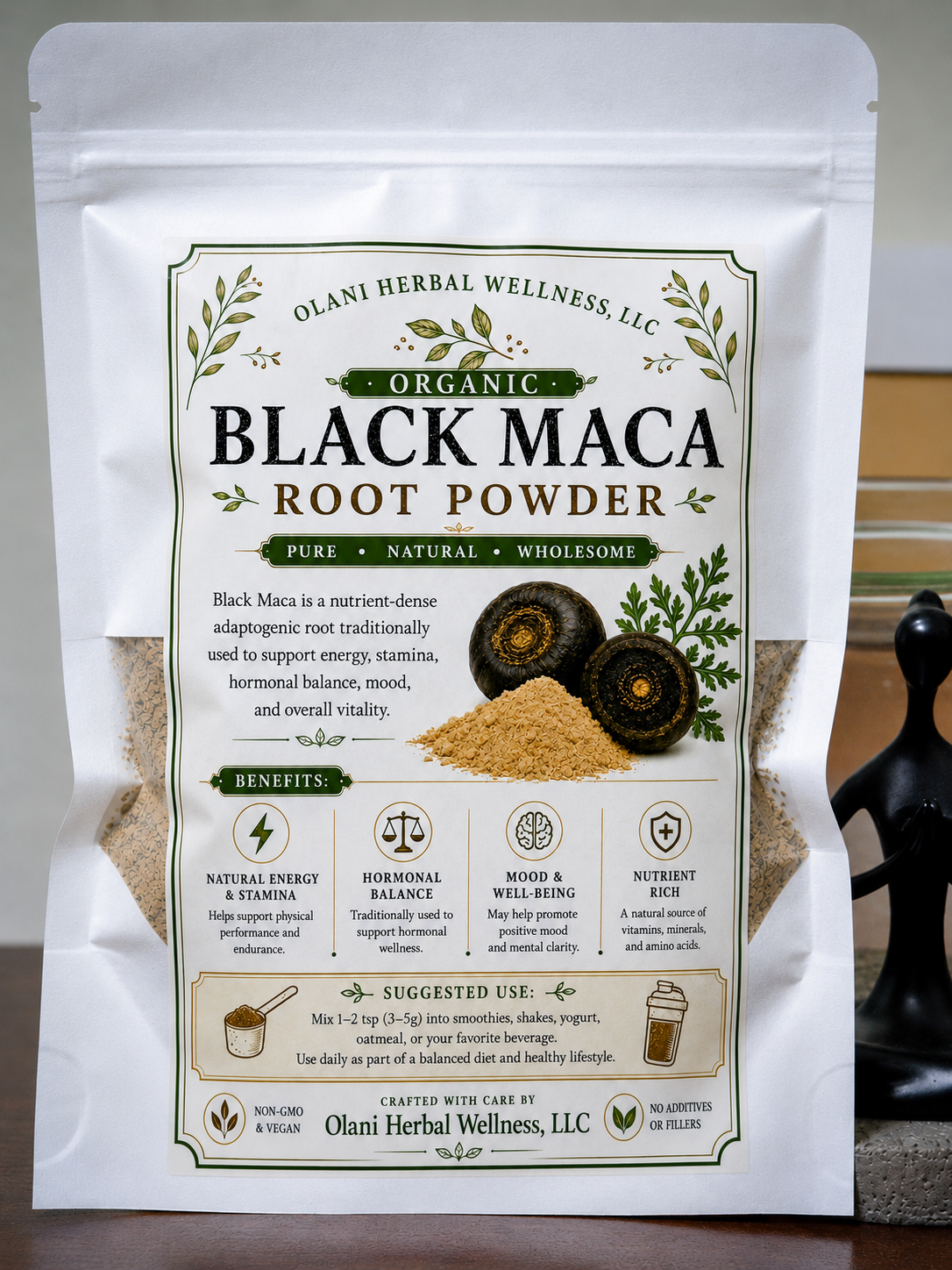 Organic Black Maca Root Powder